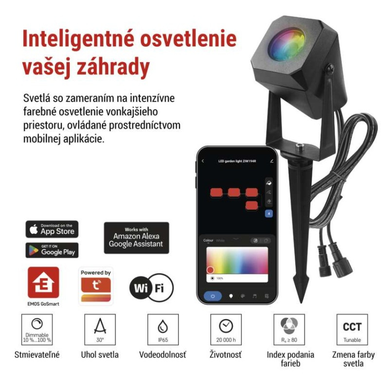 GOSMART ZAHRADNÍ BODOVÉ SVĚTLO ROZŠIŘUJÍ 1