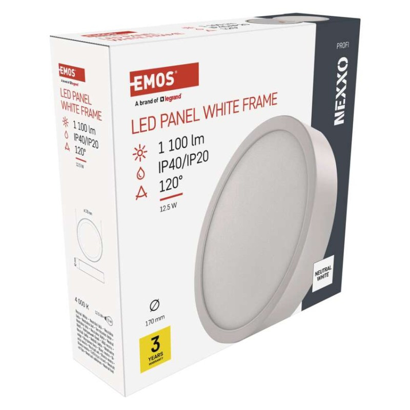 LED PANEL NEXXO PŘ.KR 12,5W 1100LM IP40 9