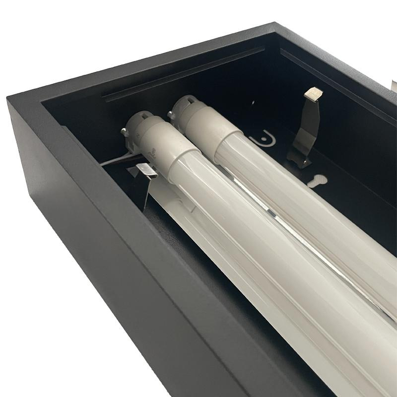 Čierne žiarivkové prisadené svietidlo na 2 x T8 ( 120cm LED trubica ) - TL302B 16