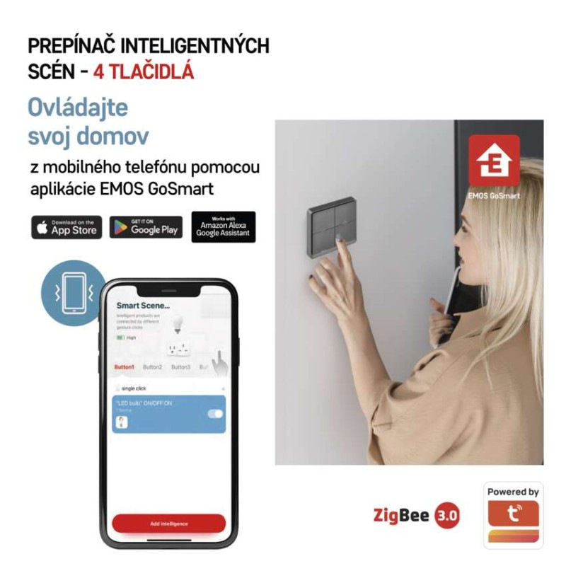 GOSMART SCÉNICKÝ VYPÍNAČ 4TL IP-2004ZB Z 1