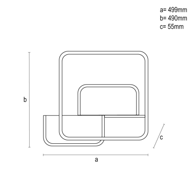 LED stropné svietidlo s diaľkovým ovládačom 70W - TA1316/WB 1