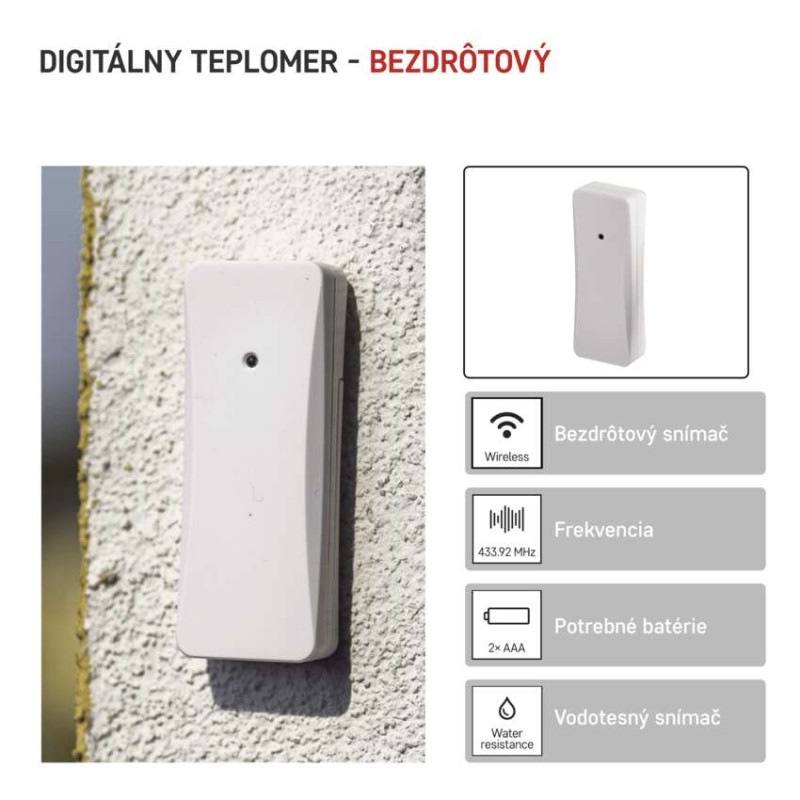 Teplomer E0129 bezdrôtový digitálny EMOS 1