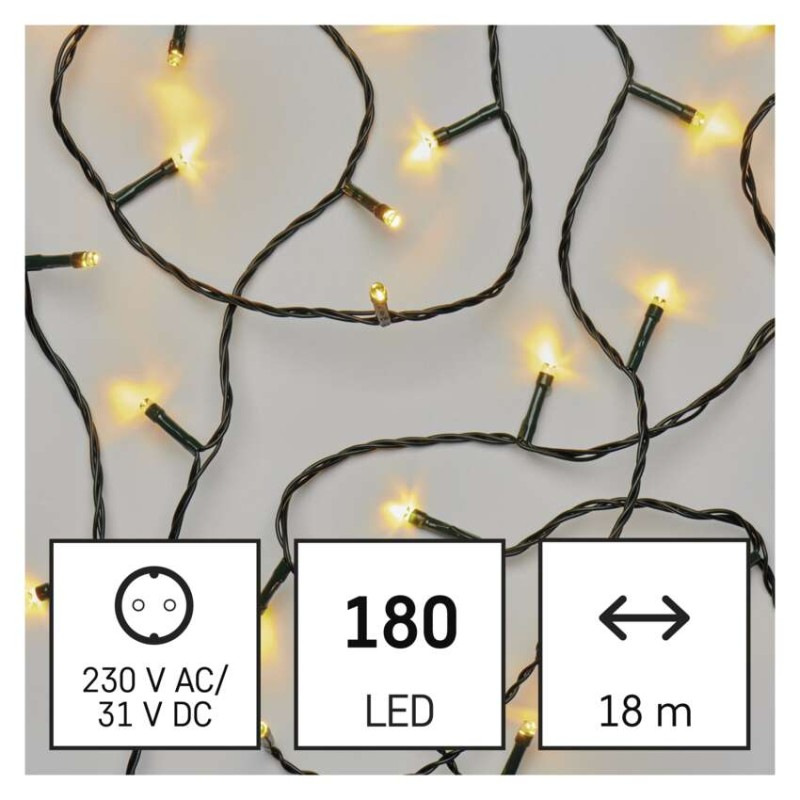 VIANOCE Reťaz CLASIC LED 180, 18M WW D4AW24 4