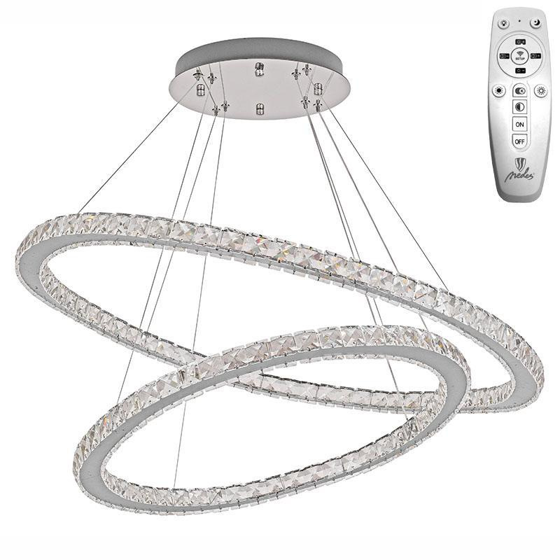 LED luxusné krištáľové svietidlo + diaľkový ovládač 180W - J6354/CH 2