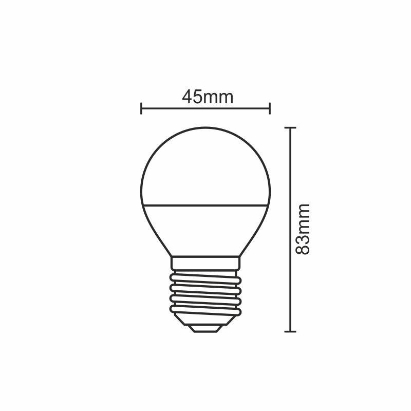 LED žiarovka 5W - G45 / E27 / SMD / 4000K - ZLS827 5