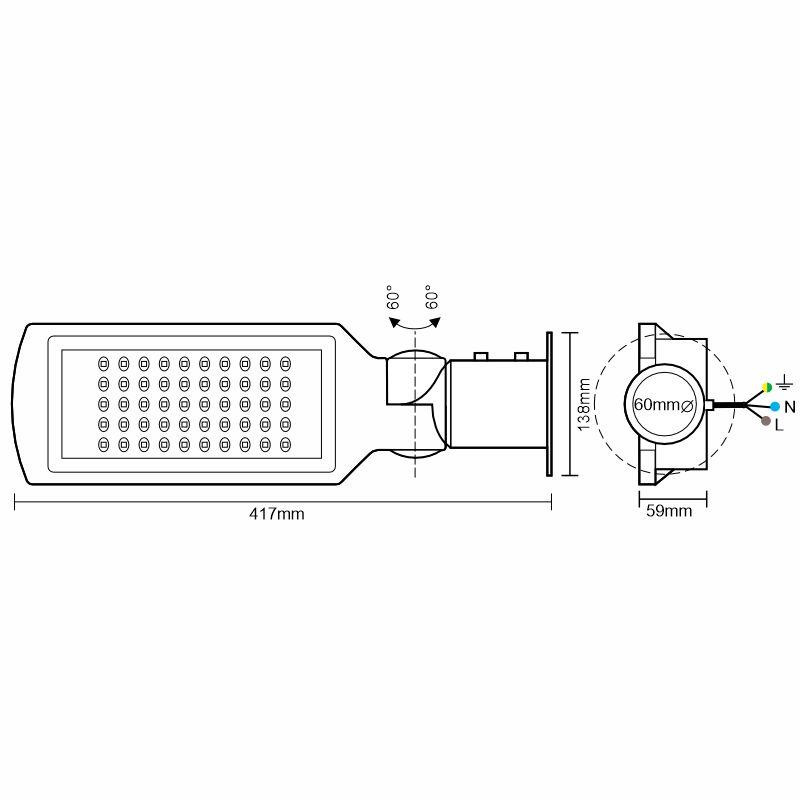 LED pouličné svietidlo so senzorom 50W / 4000K - LSL322HS 3