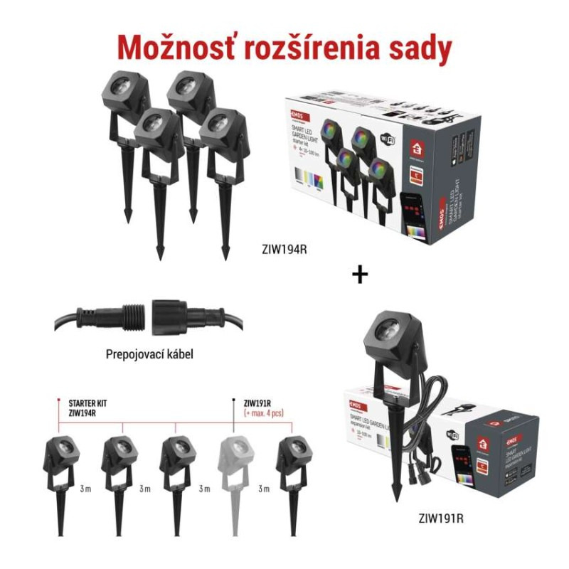 GOSMART ZAHRADNÍ BODOVÉ SVĚTLO START SAD 5