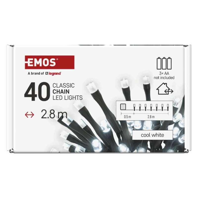 40LED XMAS 3AA IP44 2,8 M CW 7