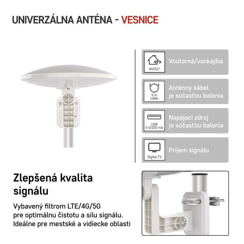 ANTÉNA UNIVERZÁLNÍ VILLAGE MOONV900 2