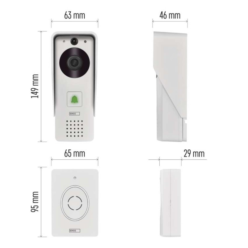 Videozvonček bezdrôt. bat.a solár GoSmart IP-09D s WIFI  H4030 3