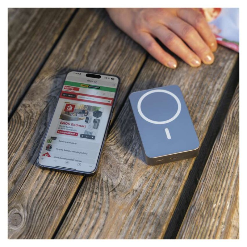 EMOS POWERBANKA WI 1046 10000MAH ŠEDÁ 6