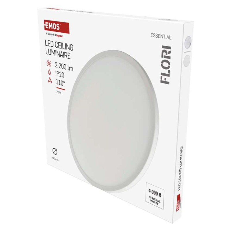 LED SVÍTIDLO FLORI PŘ.K 22W 2200LM NW IP
