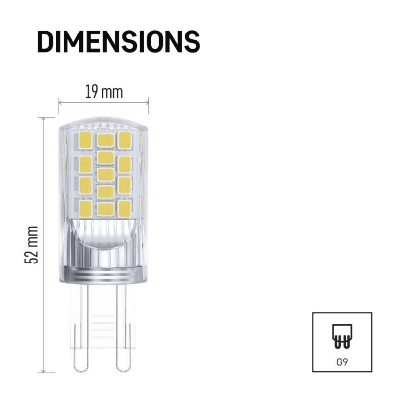 LED CLS JC 4W(40W) 470lm G9 NW 2PC 6