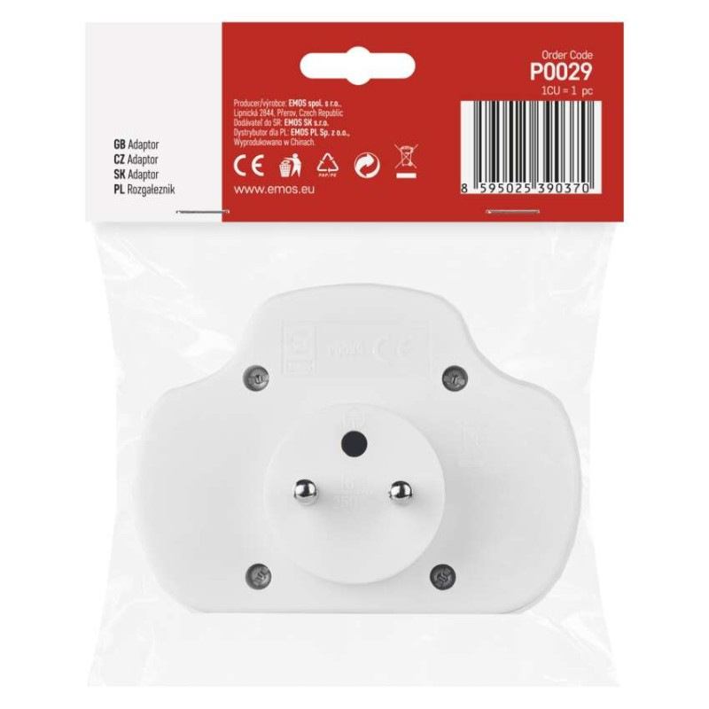 Rozbočovač zásuvka 2x+1x s vypínačom P0029 6