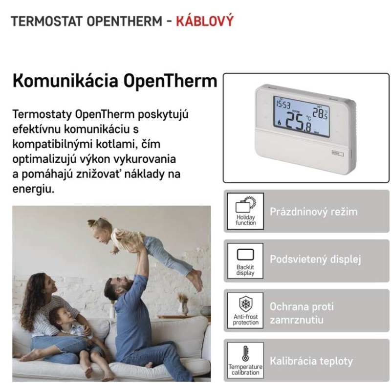 TERMOSTAT DRÁT.PROG. P5606OT 1