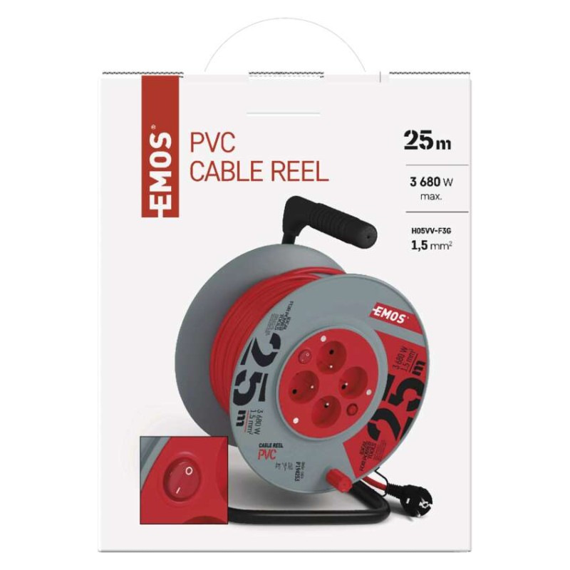 BUBEN 4Z 25M 1,5MM PVC VYPÍNAČ 10