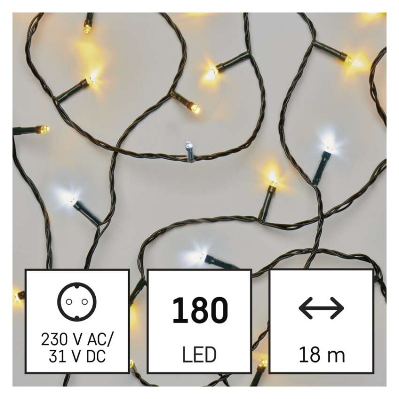 Vánoční řetěz CLS TIMER 18M WW/CW 1