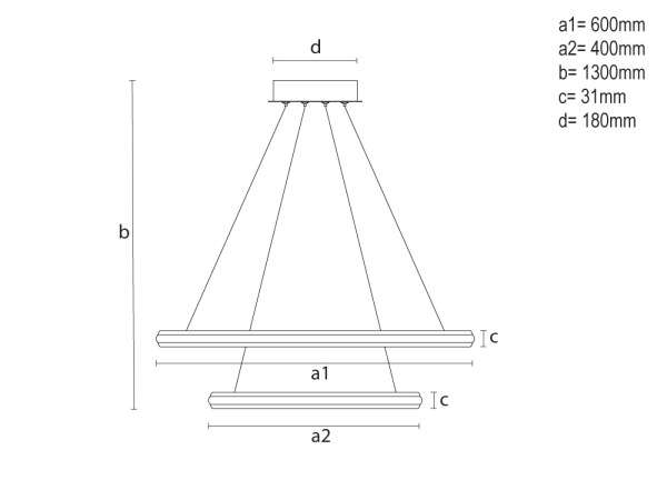 LED závesné svietidlo s diaľkovým ovládačom 90W - TA2306/B 6