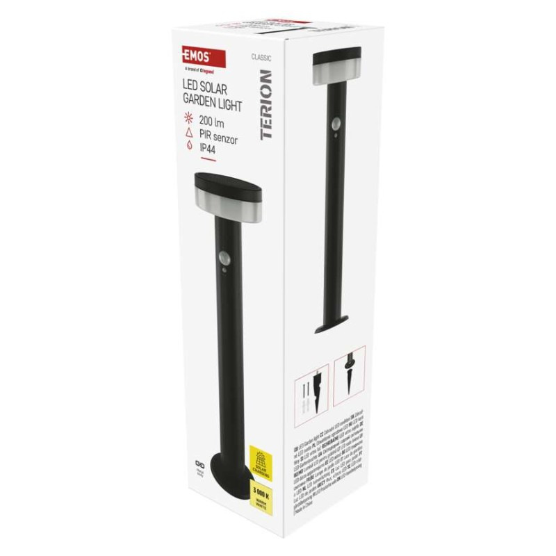 LED ZAHRADNÍ SV.IP44,SOLÁR SLOUP.50cm 6