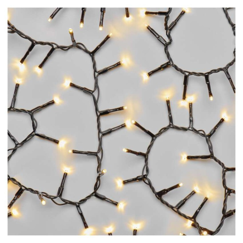 VIANOCE Reťaz ježko 12m D4BW03 teplá biela časovač 600-LED 6