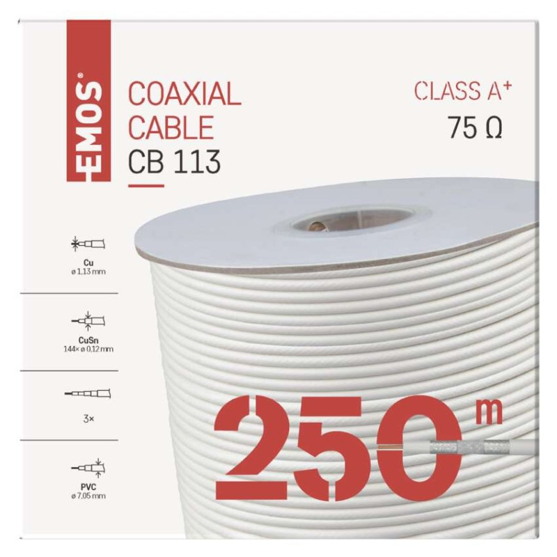 KABEL KOAX.CB113 250M 3
