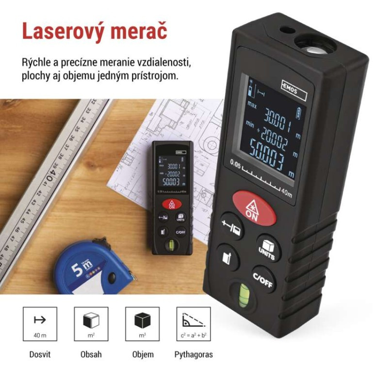 Laserový merač vzdialenosti  M0502 1