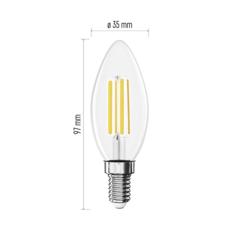 LED FLM CANDLE 7W(75W) 1055lm E14 NW