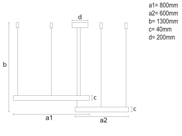 LED závesné svietidlo s diaľkovým ovládačom 100W - J4382/B 4