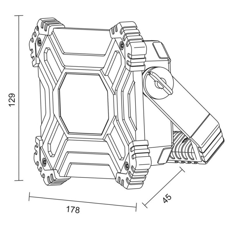 LED pracovné nabíjacie svietidlo / reflektor 10W - WL21R 3