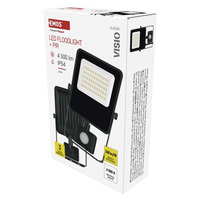 LED REFLEKTOR VISIO 30W 4500LM IP54 NW P