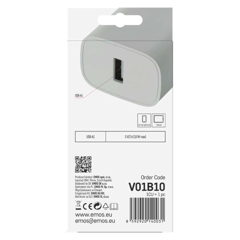 USB ADAPTÉR BASIC SÍŤ 10W; A 7