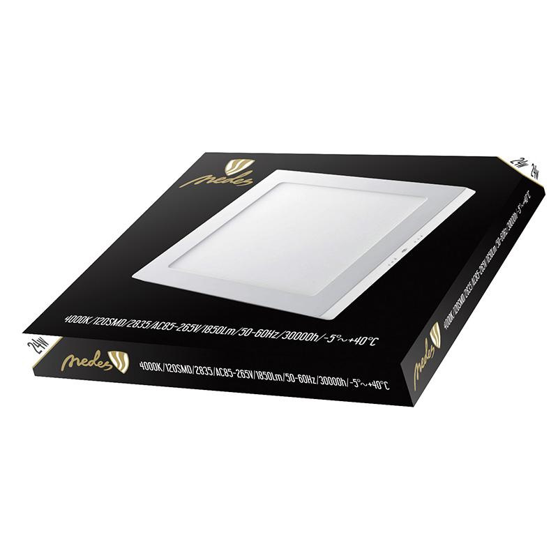 LED prisadený panel 24W / PSSF / SMD / 4000K / WH - LPL425 3