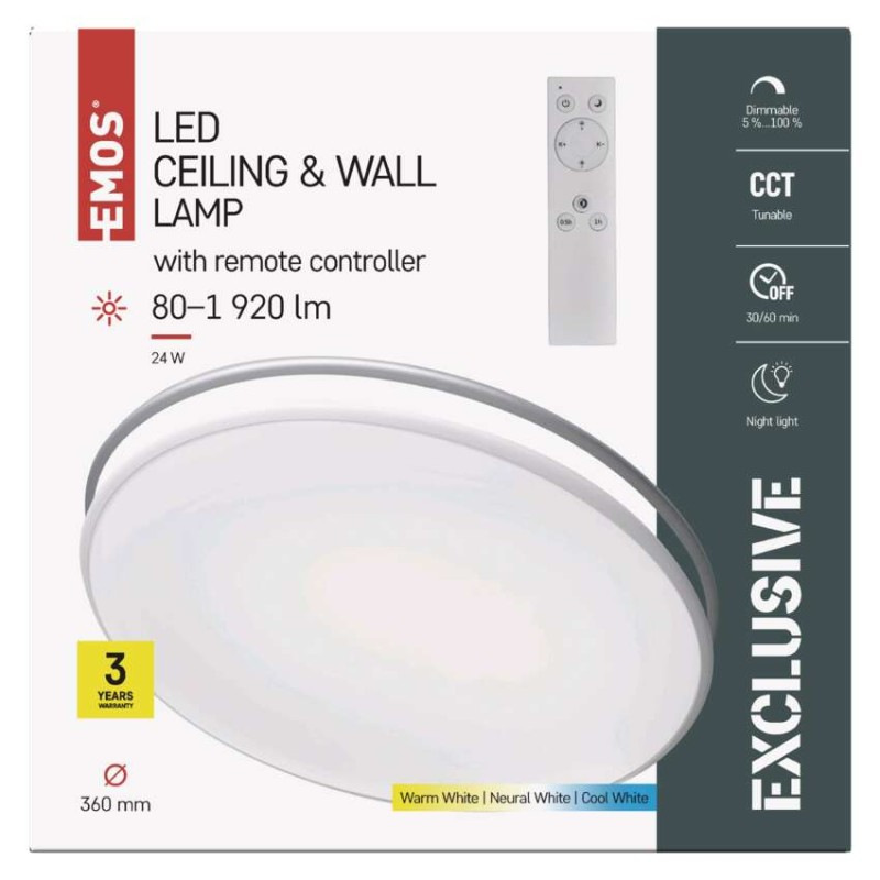 LED SV.PŘ.K 24W 1920LM STM.NAST.CCT+DÁL. 12