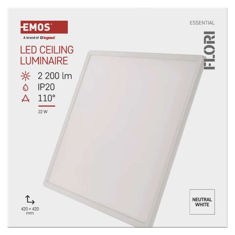 LED SVÍTIDLO FLORI PŘ.Č 22W 2200LM NW IP 13