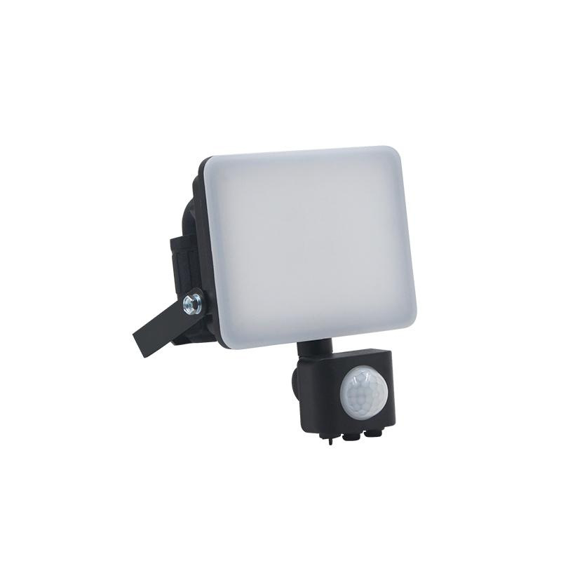 Vonkajší čierny LED reflektor so senzorom 10W / 4000K - LF7021S 14
