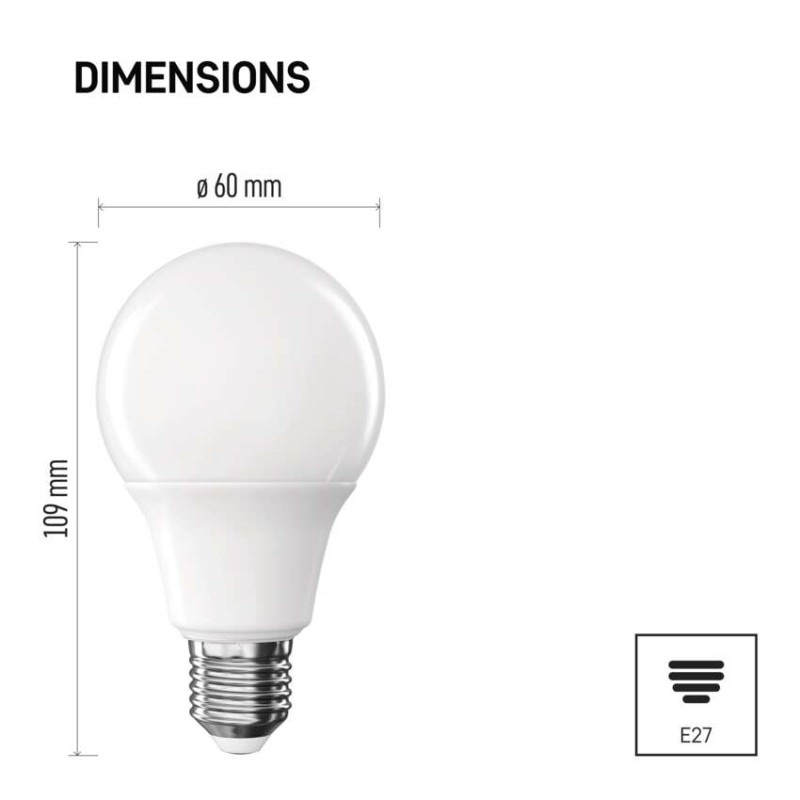 Žiarovka LED CLS A60 9,5W E27 NW 1055lm ZQ5E53 EMOS 2
