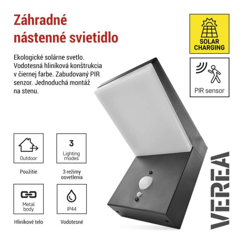 LED ZAHRADNÍ SVÍTIDLO,IP44,SOLÁRNÍ, NÁST 2