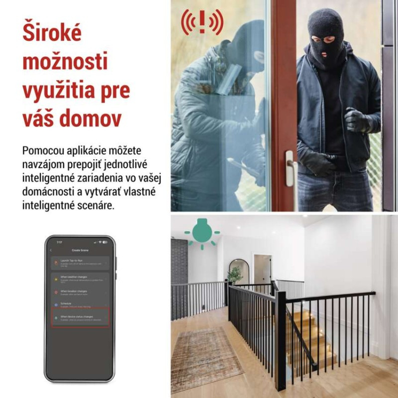 GOSMART PIR DETEKTOR POHYBU ZIGBEE IP-22 5