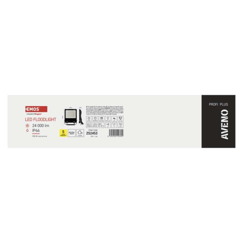 LED REFLEKTOR AVENO 150W 24000LM IP66 NW 7