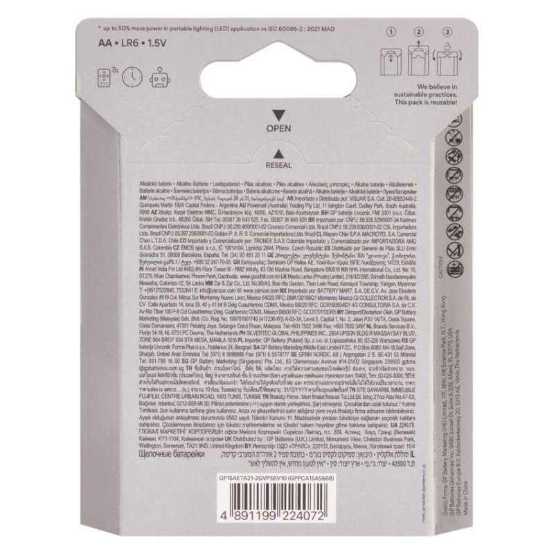 Batéria GP LR06 SUPER AA bal.-10ks alkalická  B0121G 4