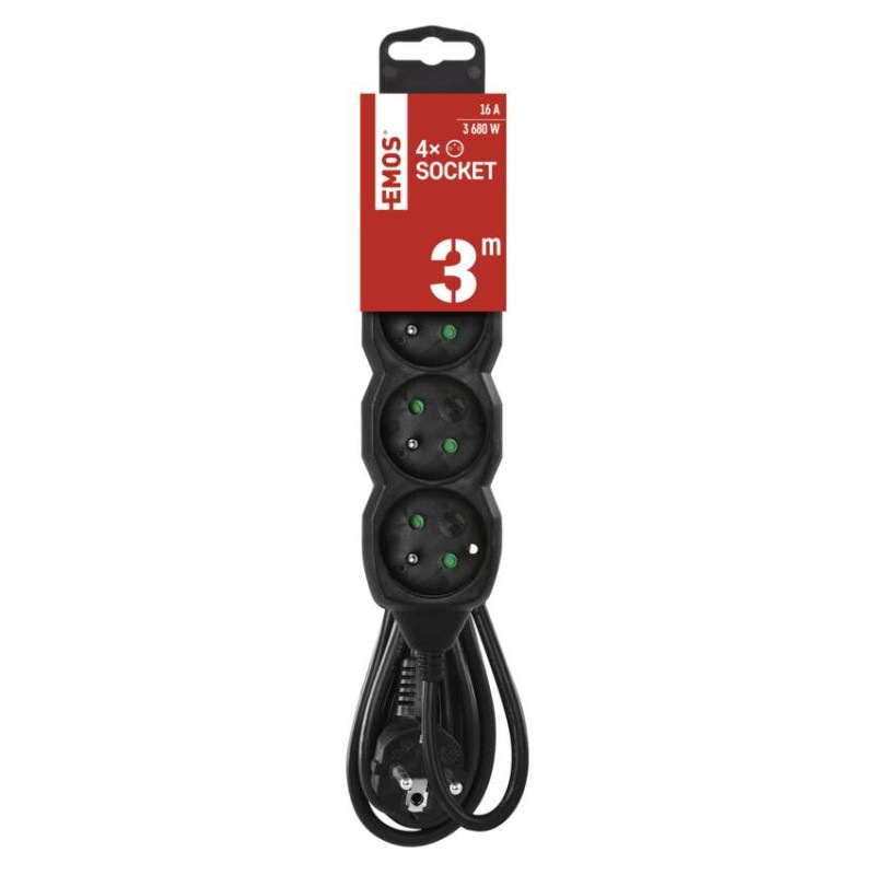 PRODLUŽKA 4Z 3M 1,5MM ČERNÁ 2