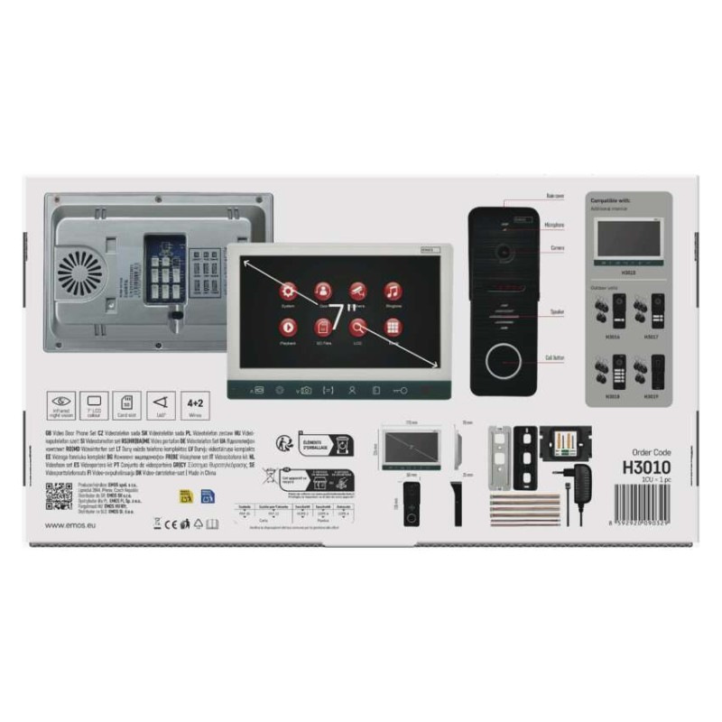 VIDEOTELEFÓN SADA 7'' EM-10AHD   H3010 6