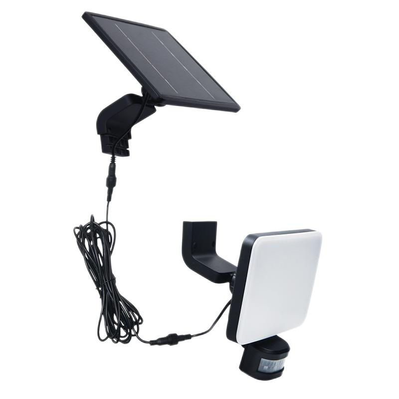 LED čierne vonkajšie solárne svietidlo so senzorom 12W / 3000K - 4100K - 6500K - LS022 12