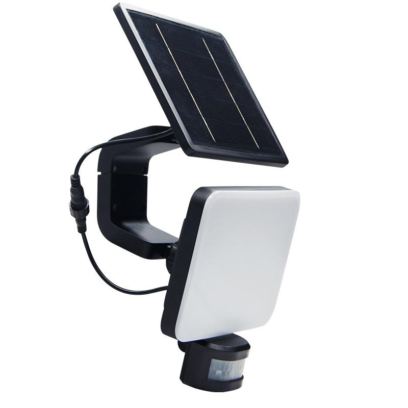 LED čierne vonkajšie solárne svietidlo so senzorom 12W / 3000K - 4100K - 6500K - LS022 5