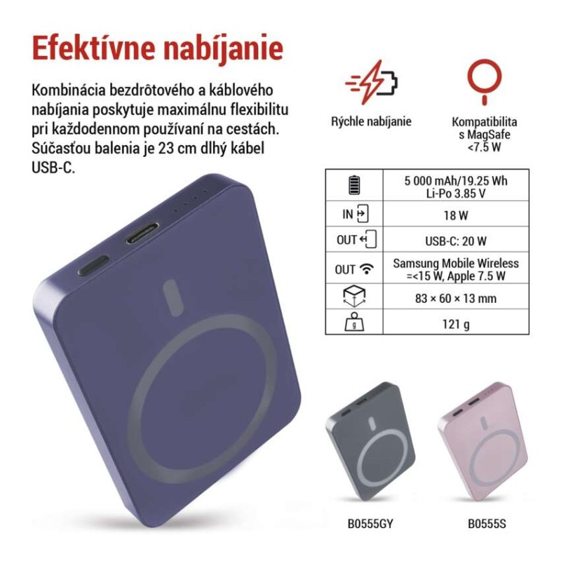 EMOS POWERBANKA WI 522 5000MAH MODRÁ 4