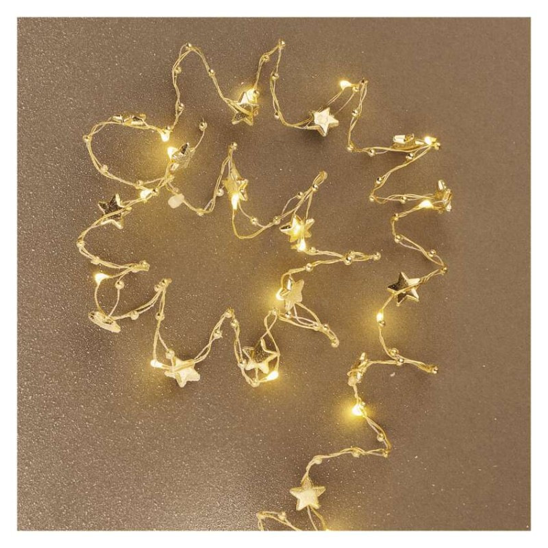 VIANOCE Girlanda Hviezda Gold 20LED 8