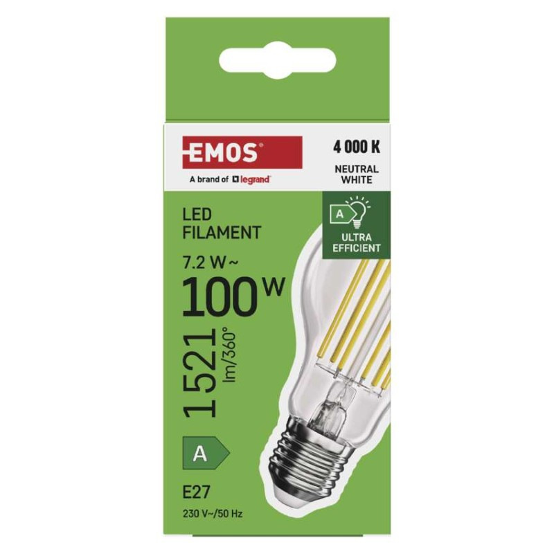 Žiarovka LED FLM 7,2W E27 NW 1521lm 4000K ZF5168 trieda-A 14
