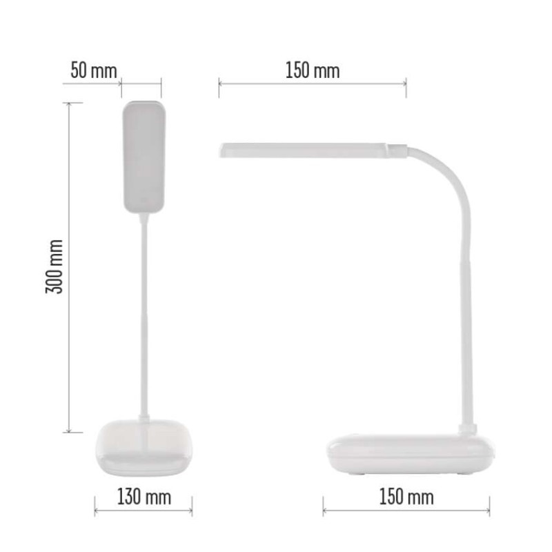 LED STOLNÍ LAMPA MOLLY BÍLÁ 1