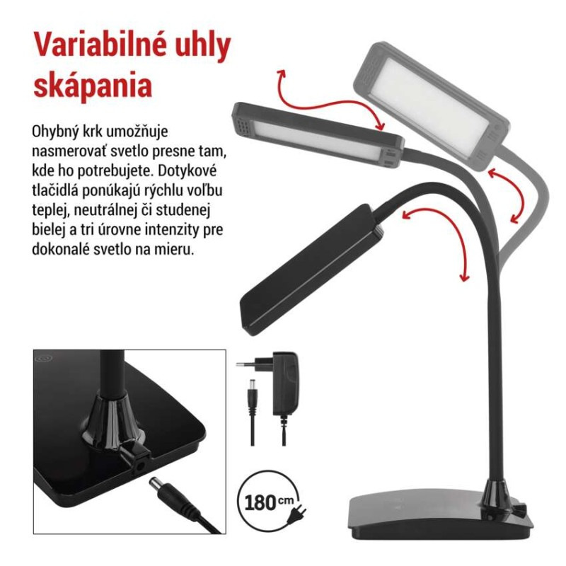 LED STOLNÍ LAMPA EDDY ČERNÁ 5