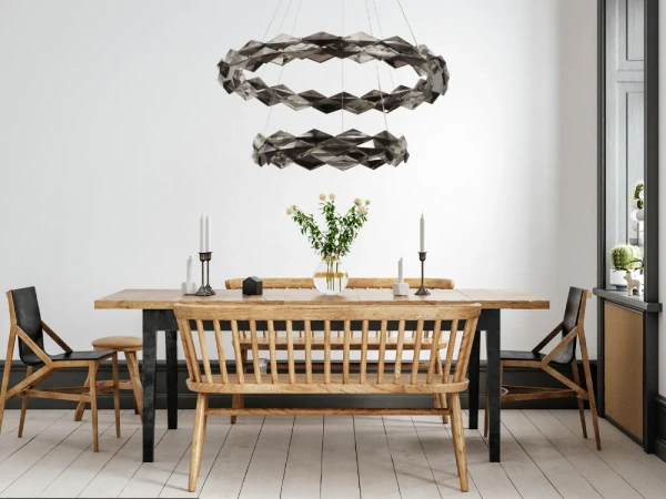 LED visiace svietidlo na lanku + diaľkový ovládač 65W - J6329/CH 8